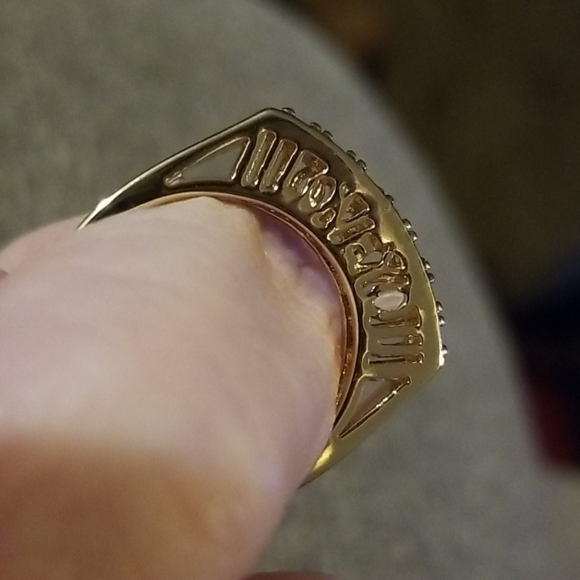 White Diamonique "LOVE YOU" Ring - Picture 8 of 11